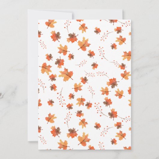 Gelukkig Thanksgiving Diner Herfst krans Kaart (Achterkant)