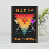 GELUKKIG THANKSGIVING DINER VIERING KAART (Staand voorkant)