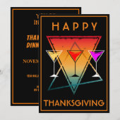 GELUKKIG THANKSGIVING DINER VIERING KAART (Voorkant / Achterkant)