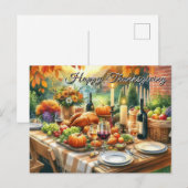 Gelukkig Thanksgiving-dinerfeest  Briefkaart (Voorkant / Achterkant)