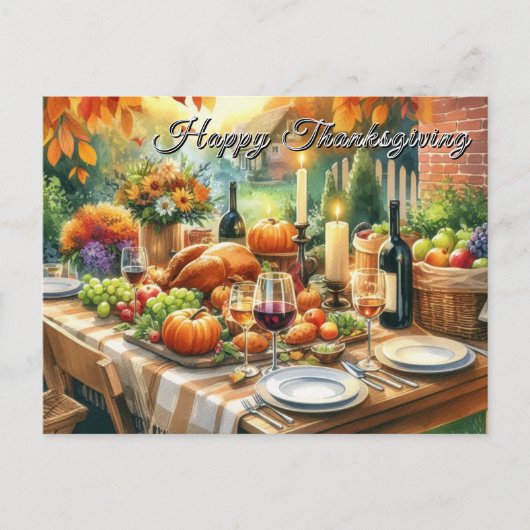 Gelukkig Thanksgiving-dinerfeest  Briefkaart (Voorkant)