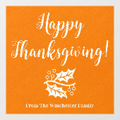 Gelukkig Thanksgiving douanemanuscript en het afbe Raamsticker (Vel)