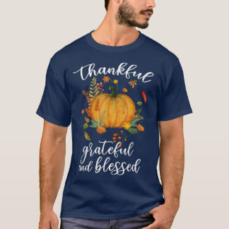 Gelukkig Thanksgiving Fal met gebluste pompoen T-shirt