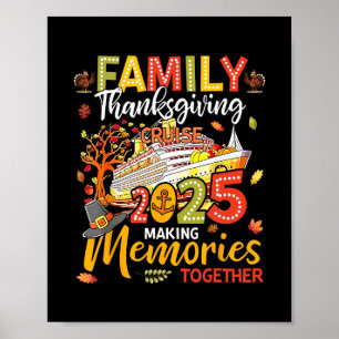 Gelukkig Thanksgiving Familie Cruise Reis Vakantie Poster