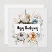 gelukkig thanksgiving feestdagenkaart (Voorkant / Achterkant)