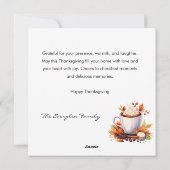 gelukkig thanksgiving feestdagenkaart (Achterkant)