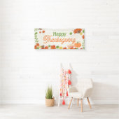 Gelukkig Thanksgiving Feestelijke Hangende Banner  (Insitu)