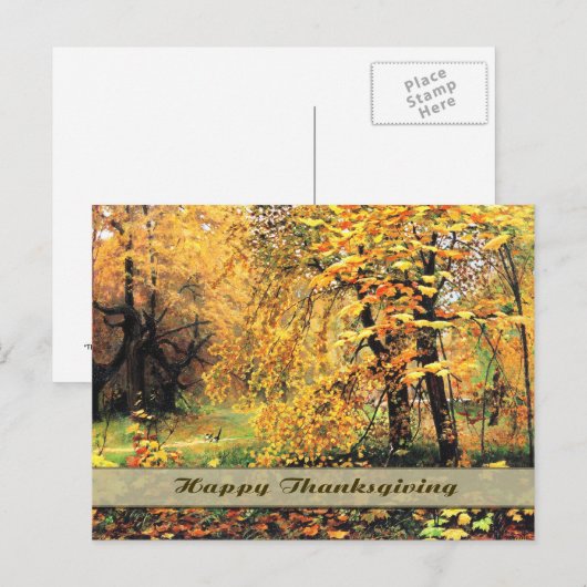 Gelukkig Thanksgiving. Fine Art Briefkaart (Voorkant / Achterkant)