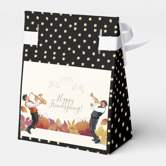 Gelukkig Thanksgiving! Friendsgiving JAZZ Retro Pa Bedankdoosjes (Achterkant)