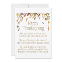 Gelukkig Thanksgiving gedicht