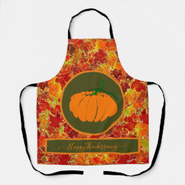 Gelukkig Thanksgiving! Glitteriehandschoen/pompoen Schort