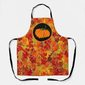 Gelukkig Thanksgiving! Glitteriehandschoen/pompoen Schort (Voorkant)