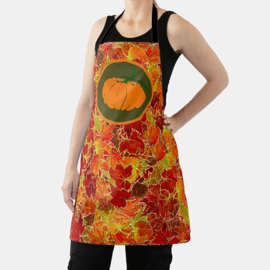 Gelukkig Thanksgiving! Glitteriehandschoen/pompoen Schort (Insitu)