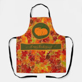 Gelukkig Thanksgiving! Glitteriehandschoen/pompoen Schort (Voorkant)