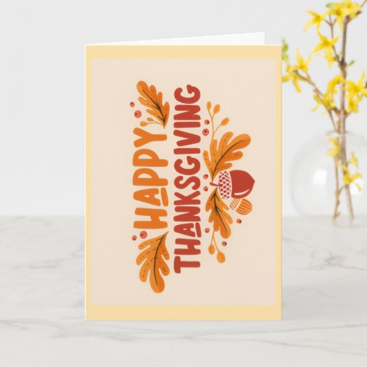 Gelukkig Thanksgiving Groetkaart Kaart (Gele Bloem)