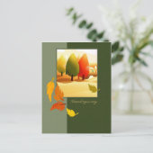 Gelukkig Thanksgiving Herfst landschap Feestdagenkaart (Staand voorkant)