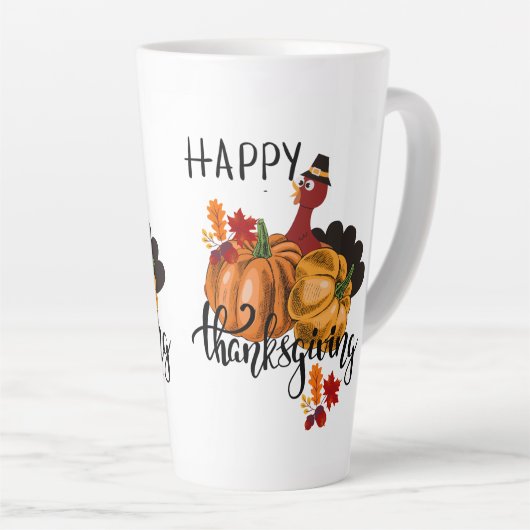 gelukkig thanksgiving herfst latte mok (Rechterhoek)