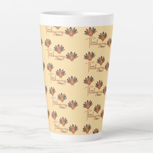 gelukkig thanksgiving  herfst latte mok (Voorkant)
