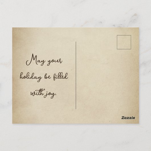 Gelukkig Thanksgiving Hout Teken & Herfst Scène Briefkaart (Achterkant)