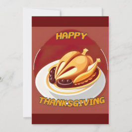 gelukkig thanksgiving kaart