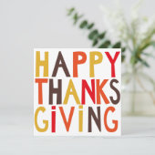 Gelukkig Thanksgiving! Kaart (Staand voorkant)
