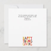 Gelukkig Thanksgiving! Kaart (Achterkant)