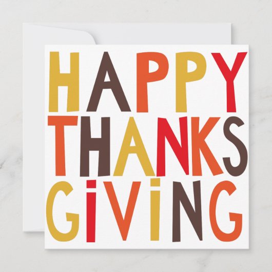 Gelukkig Thanksgiving! Kaart (Voorkant)