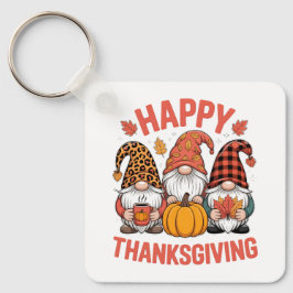 Gelukkig Thanksgiving Kabouters Herfstseizoen Sleutelhanger