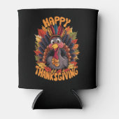 Gelukkig Thanksgiving Kalkoen Familie Herfst Blikjeskoeler (Voorkant)