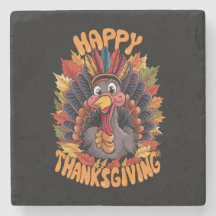 Gelukkig Thanksgiving Kalkoen Familie Herfst