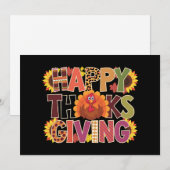 Gelukkig Thanksgiving Kalkoen Grappige Pompoen Sei Feestdagenkaart (Voorkant / Achterkant)