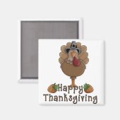 gelukkig thanksgiving kalkoen magneet (Voorkant / Achterkant)