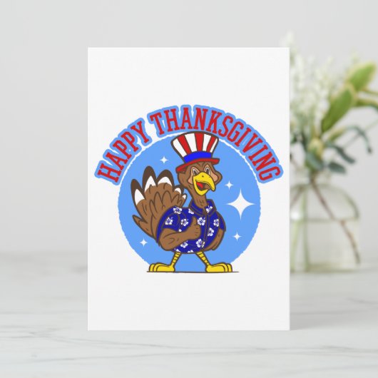 gelukkig thanksgiving kalkoen patriottisch amerika kaart (Staand voorkant)