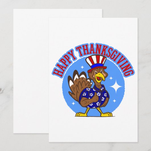 gelukkig thanksgiving kalkoen patriottisch amerika kaart (Voorkant / Achterkant)