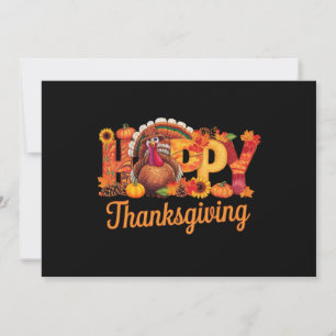 Gelukkig Thanksgiving Kalkoenen Herfst Feestdagenkaart