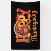 Gelukkig Thanksgiving Kalkoenen Val Spandoek (Verticaal)