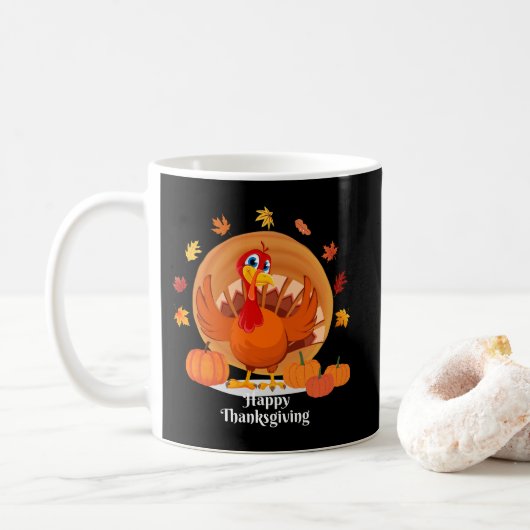 Gelukkig Thanksgiving koffiemok (Met donut)