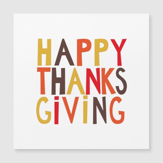 Gelukkig Thanksgiving! Magnetische Uitnodiging (Voorkant)