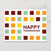 gelukkig thanksgiving ( mod - vierkantjes ) feestdagenkaart (Voorkant)