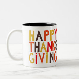 Gelukkig Thanksgiving! Mok met twee toonaangevende