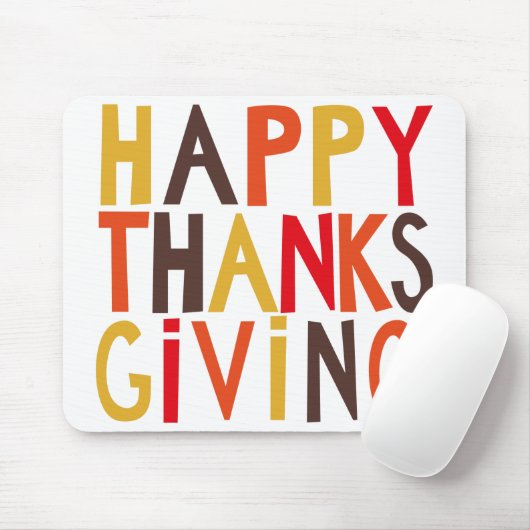 Gelukkig Thanksgiving! Muismat (Met muis)