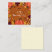 Gelukkig Thanksgiving Notitiekaartje (Voorkant / Achterkant)
