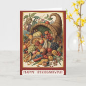 Gelukkig Thanksgiving Overvloedige Hoorn Vouwbare Kaart (Gele Bloem)