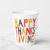 Gelukkig Thanksgiving! Papieren Beker (Achterkant)