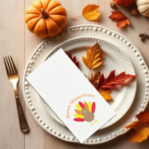Gelukkig Thanksgiving papieren gastendoekjes Servet