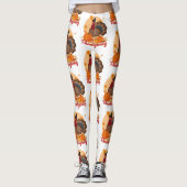 gelukkig thanksgiving pelgrim turkije leggings (Voorkant)