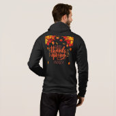 gelukkig thanksgiving persoonlijke naam hoodie (Achterkant volledig)