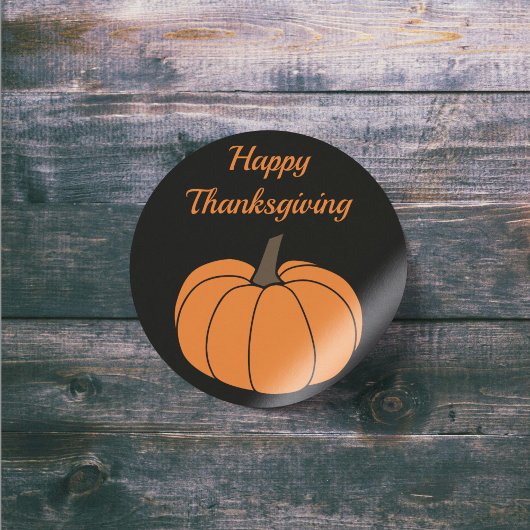 Gelukkig Thanksgiving Pompoen Sticker