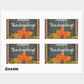 gelukkig thanksgiving rechthoekige sticker (Vel)