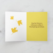 Gelukkig Thanksgiving Schrift Psalm Fall Bladeren Kaart (Binnen)